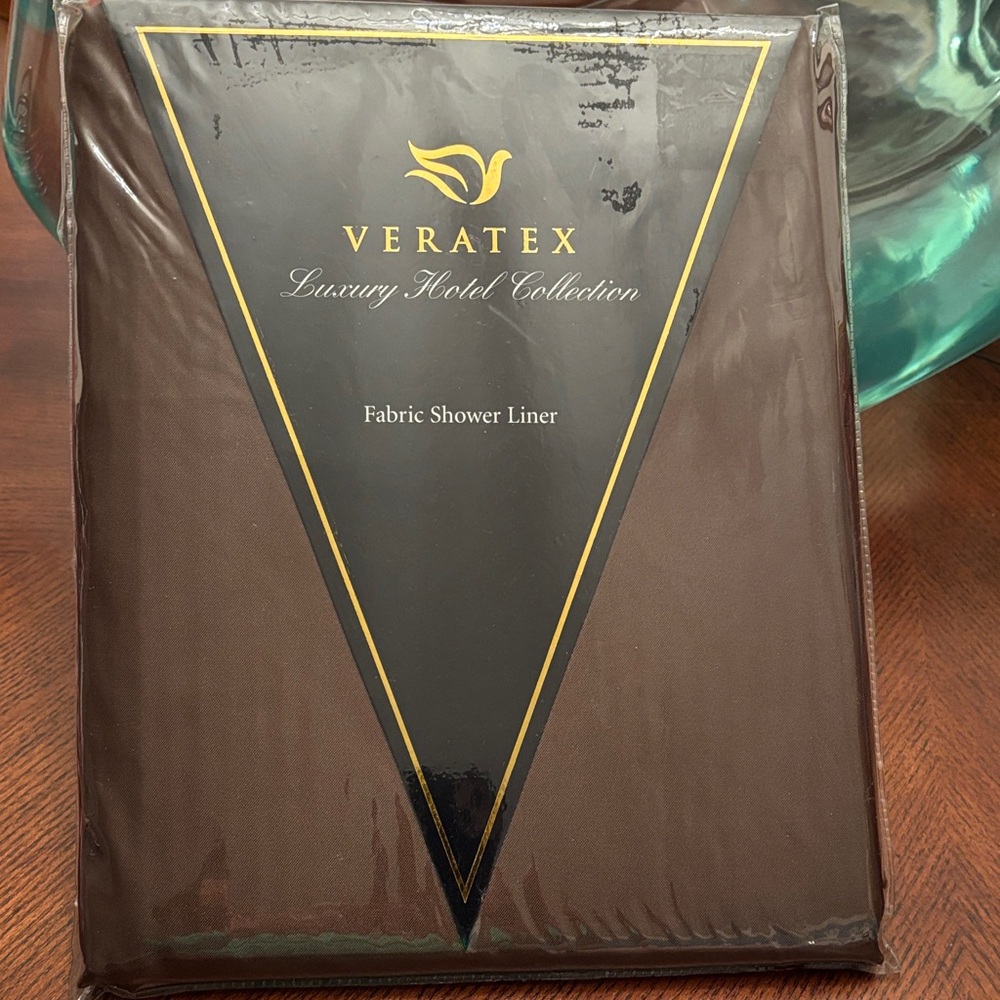 Veratex Coffee Brown Fabric Shower Liner